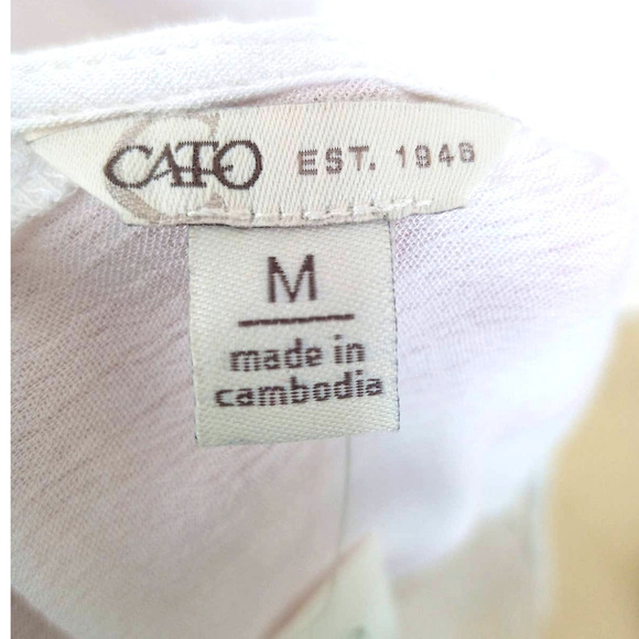 NWT Cato Pink Ombre Lace Collar Split Back Top - Picture 6 of 6